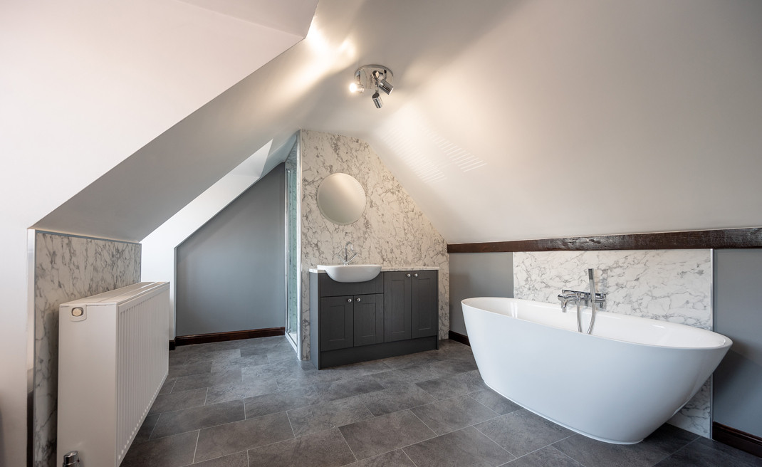 Luxury in Marmo Bianco by Norwich Bathrooms & Kitchens