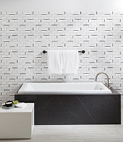 Modern Statement Bath with Quartz Tub Deck