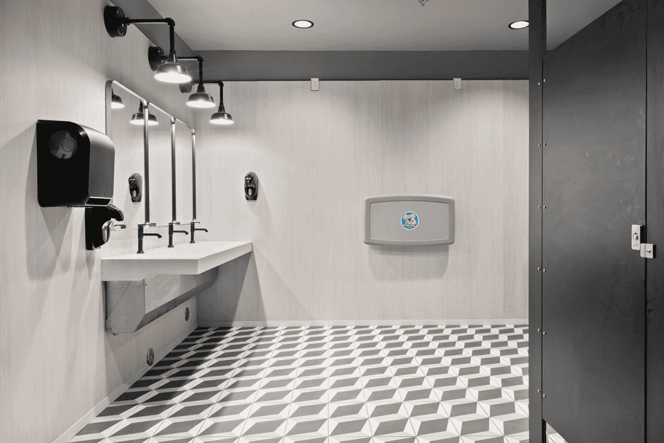 Modern Sports Bar Restroom