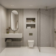 Embracing Comfort — Hotel or Multifamily Bathroom