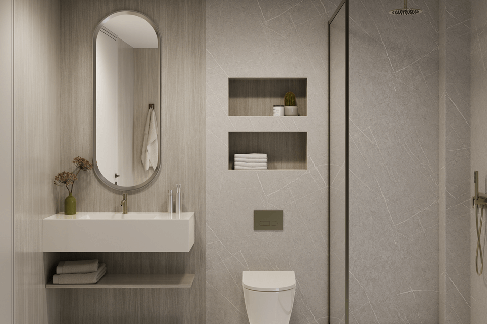 Embracing Comfort — Hotel or Multifamily Bathroom