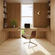 Color Drenched Custom Home Office