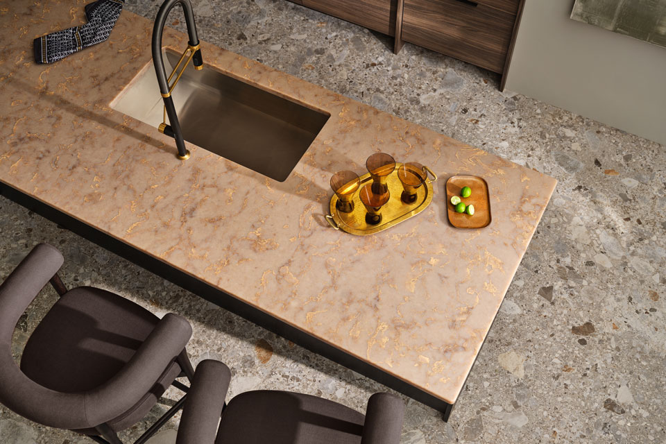 Neutral Glam Countertops