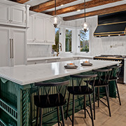 Farmhouse Kitchen feat. Modern Solid Surface Design