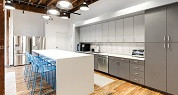 P409 Stonewashed Denim & S576 Galena _Automatic leasing, office kitchen cabinets _designed by 510 Architects