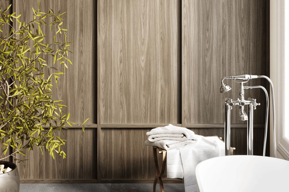 Structured Grid Wall Bathroom