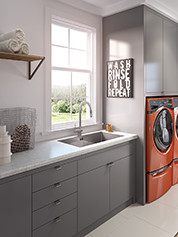 Modern Laundry with Laminate Countertop