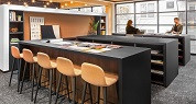 V7003 Black Satin & W2003 Coppered Artisan Walnut _IA Interior Architects - Atlanta, work desk and storage