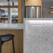 W450 Rift Golden Oak _office kitchen close-up _Verizon Southlake project