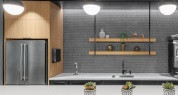 W450 Rift Golden Oak _office kitchen_Verizon Southlake project