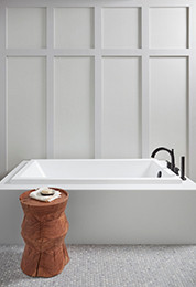 Serene Bathroom Tub with Solid Surface Deck