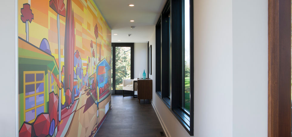 Hallway Art featured in mHouse via Surface and Panel magazine | WilsonartXYou | Custom Laminate