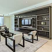 Miami Diplomat Condo | Sleek Modern Living Room