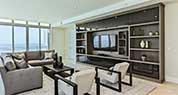 Miami Diplomat Condo | Sleek Modern Living Room