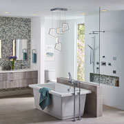 Large, Luxurious Walk-In Shower | Solid Surface | Morning Ice