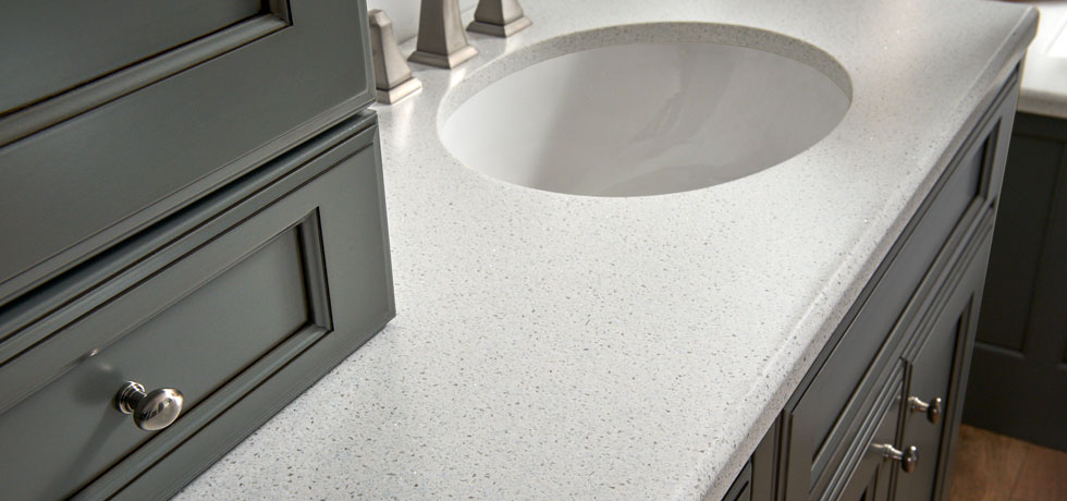 Morning Ice Solid Surface Bath Countertop Features The Look Of