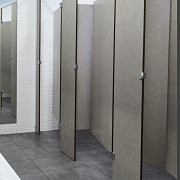 P1004 Roman Travertine & P344 Inukshuk Grey _Commercial bathroom