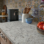 Santiago Quartz | Patterned Tile Kitchen