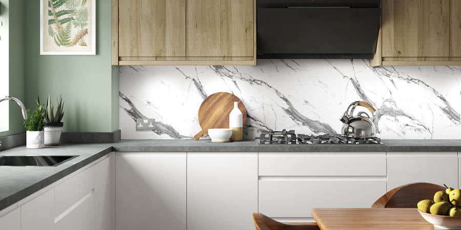 Alloy White Marble Splashback