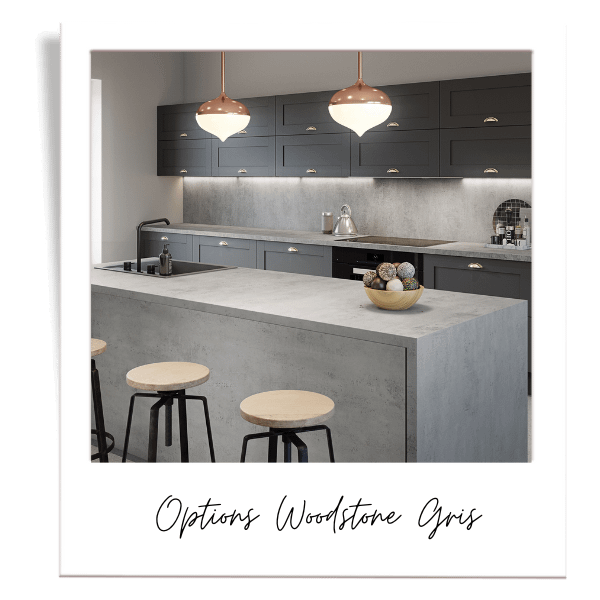 Options Woodstone Gris Laminate Kitchen Worktop